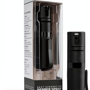 POM Pepper Spray Self Defense Pocket Clip Black-0