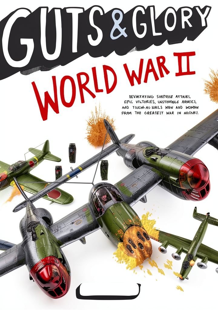 Guts Glory book cover showing historical military scenes