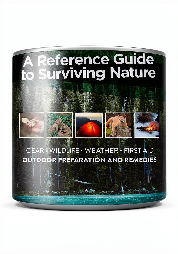 Outdoor survival guide Kindle eBook cover showing nature scenes
