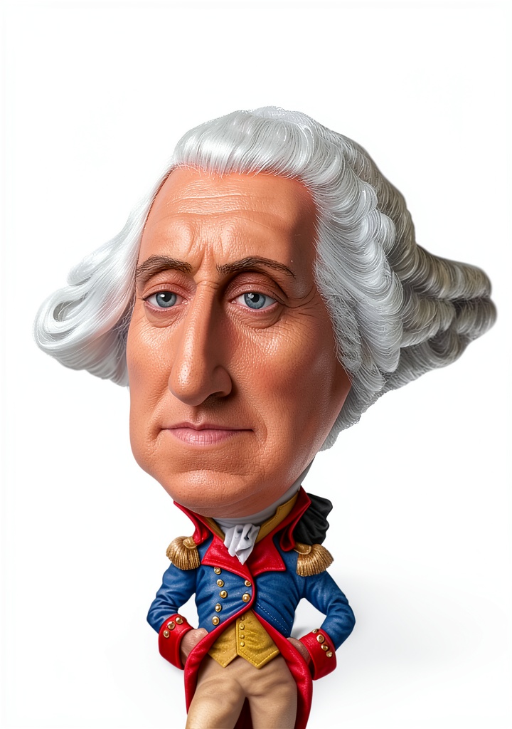 Installing Who Was George Washington Biography Kindle Book for Kids on a wooden desk