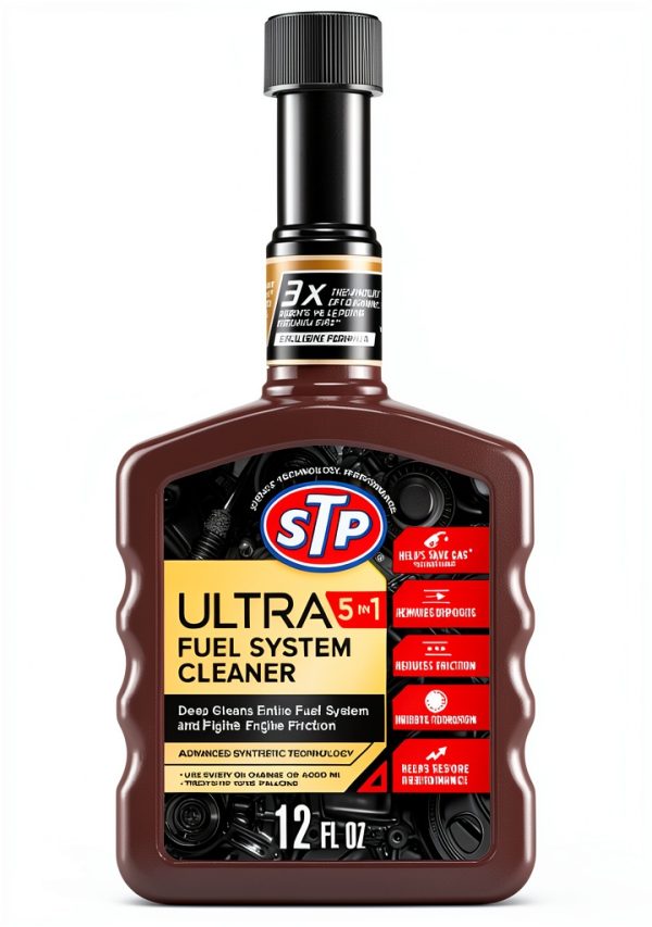 STP Ultra 5 in 1 Fuel System Cleaner 12 oz Low Odor Engine Additive-0