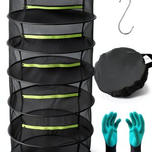 Herb Drying Rack Hanging 6-Layer 2ft Mesh with Zipper Seropy-0