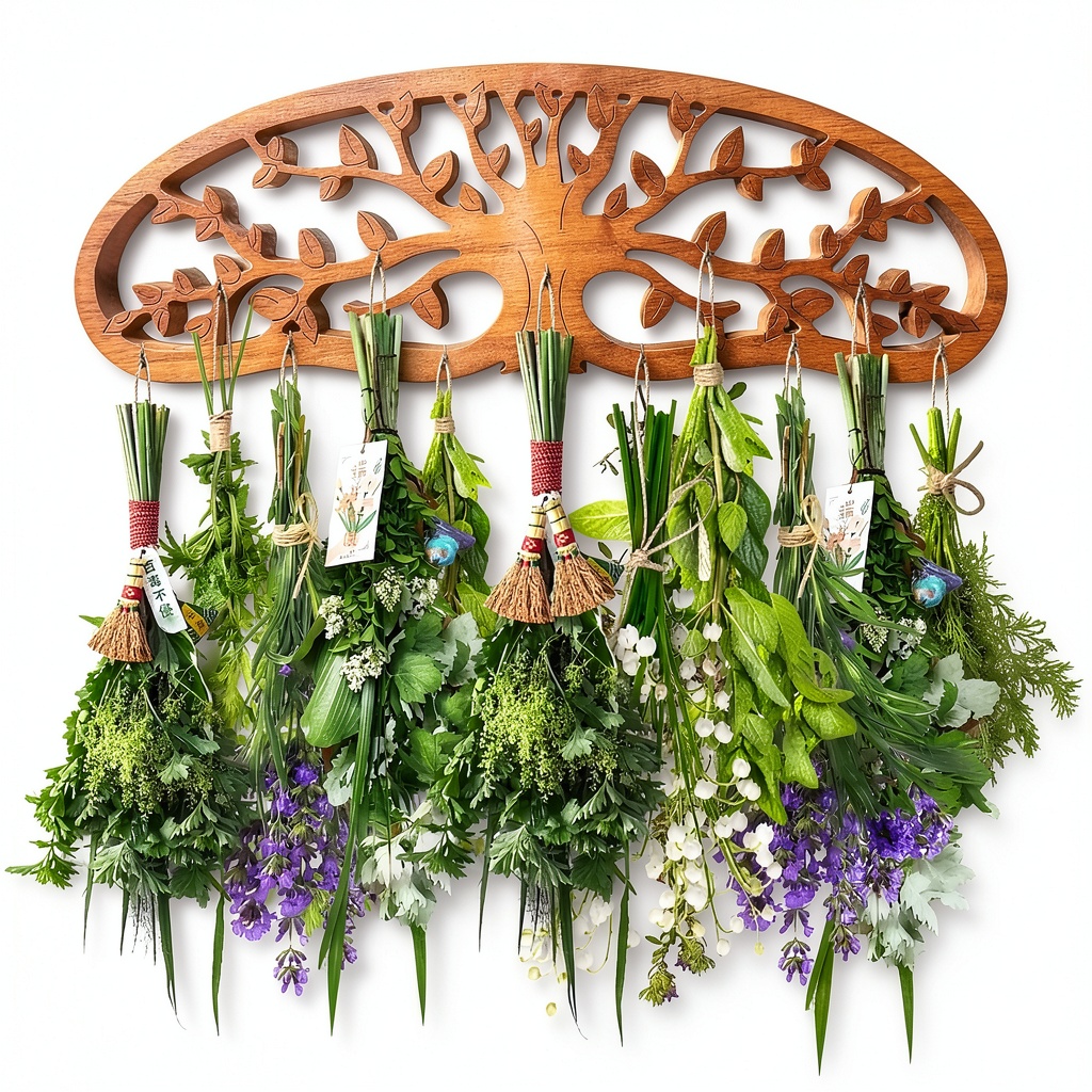 Installing Rustic Flower Drying Rack Dipanist Mount Wooden on a wooden desk
