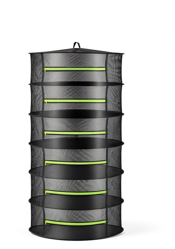 Collapsible Mesh Drying Rack Bestio 6 Layer Black 24x24x48in-1