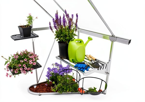 Palram Canopia Heavy Duty Shelf for Greenhouse Large Silver-8