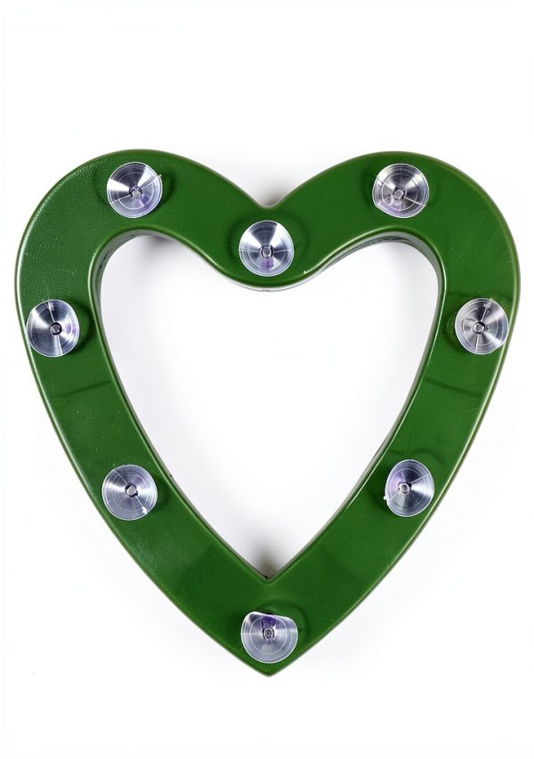 Cabilock Heart-Shaped Floral Holder 15.7" Suction Cup Plant Rack-3