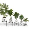Plant Stands 5-Pack Heavy-Duty Metal Riser Black for Outdoor Garden-5