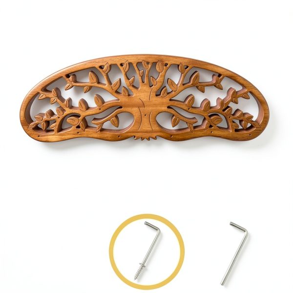 Rustic Flower Drying Rack Dipanist Mount Wooden-6