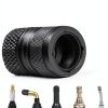 Tire Valve Stem Caps - 5 Pack Corrosion Resistant Premium Anodized Alloy Air Valve Caps Universal for Car SUV Bike Accessories Black-3