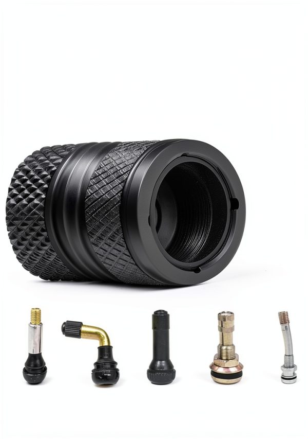 Tire Valve Stem Caps - 5 Pack Corrosion Resistant Premium Anodized Alloy Air Valve Caps Universal for Car SUV Bike Accessories Black-3