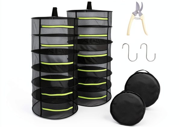 Herb Drying Rack 2 PCS 6‑Layer Mesh Hanging with Zipper – Tanzfrosch-0