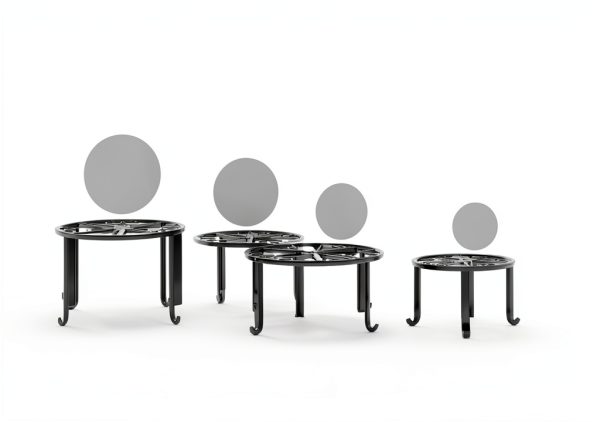 Metal Plant Stand 5 Pack Heavy Duty Iron Round Rack 150lb YD001-3