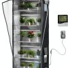 Indoor Greenhouse 6-Tier Plant Stand with Grow Lights, Fully Covered, Thermometer & Timer | 5 Sets T8 Lights, Perfect for Seedlings & Flowering, 30" L x 14" W x 72" H-0