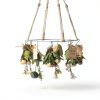 Herb Drying Rack 4 Pack Threehoney Boho Organizer with 32 Hooks-4