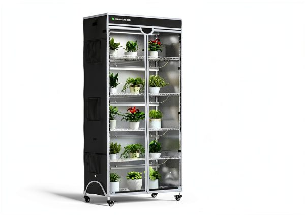 Indoor Greenhouse 6-Tier Plant Stand with Grow Lights, Fully Covered, Thermometer & Timer | 5 Sets T8 Lights, Perfect for Seedlings & Flowering, 30" L x 14" W x 72" H-2