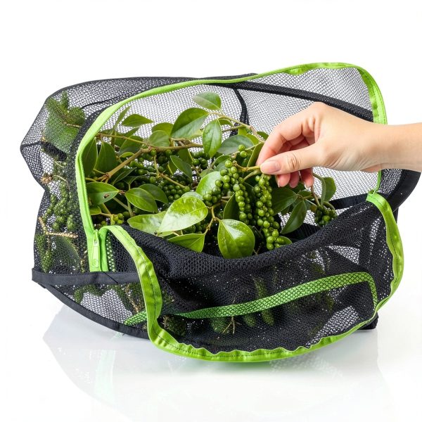 Herb Drying Rack Coloch Mesh with Zipper 6 Layer 23.6x47 Black-5