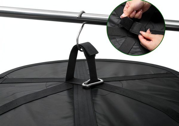 Herb Drying Rack Coloch Mesh with Zipper 6 Layer 23.6x47 Black-4