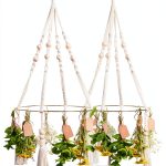 Herb Drying Rack PROTITOUS 2-Pack with Tassels, Gold Hooks & Jute-0
