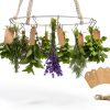 Herb Drying Rack 4 Pack Threehoney Boho Organizer with 32 Hooks-0