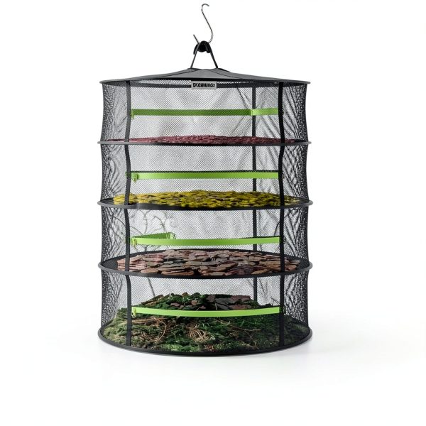Herb Drying Rack - Breathable Mesh, Hanging with Zipper for Plants, Seeds, and Buds-3