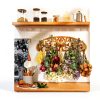 Herb Drying Rack AquaLume Rustic Wall Mount Rack for Kitchen Garden-4