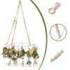 Herb Drying Rack 4 Pack Threehoney Boho Organizer with 32 Hooks-3