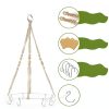 Herb Drying Rack 4 Pack Threehoney Boho Organizer with 32 Hooks-2