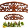 Pine Wood Herb Drying Rack ZHIYUEJING Wall Rack with Floral Tree-0