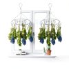 4 Pcs Round Stainless Steel Hanging Herb Drying Rack, 20 Hooks Space Saving Kitchen Dryer for Fresh Herbs, Flowers, Tea, Mint, Rustproof Laundry Racks for Indoor Outdoor Use-6